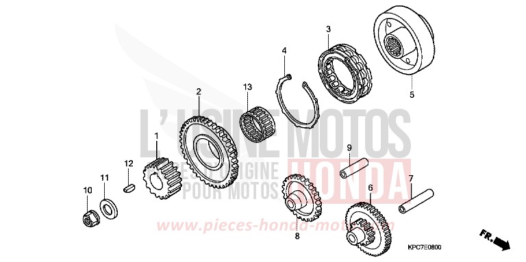 EMBRAYAGE DE DEMARRAGE de Varadero 125 PEARL CONCOURS BLACK (NHA65) de 2009